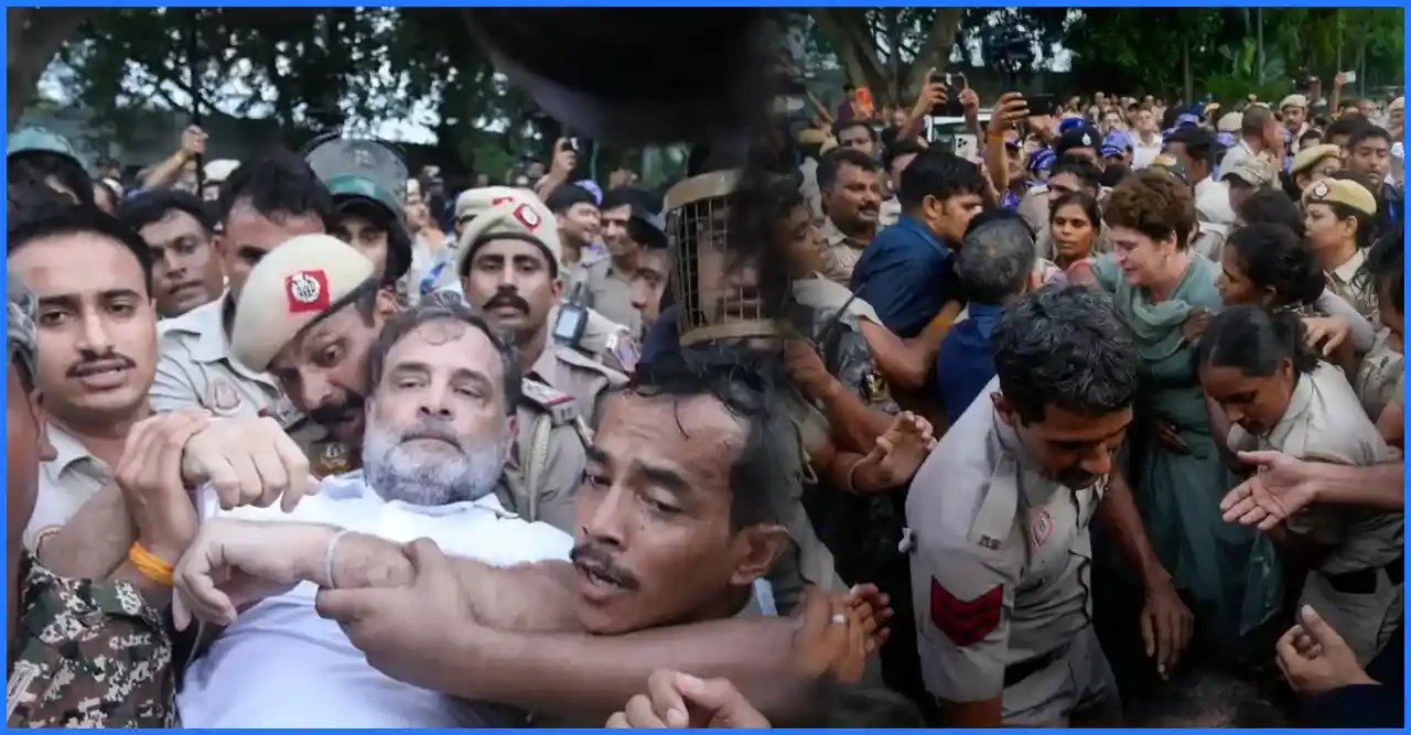 রাহুল ও প্রিয়াঙ্কা গান্ধীকে আটক করল পুলিশ