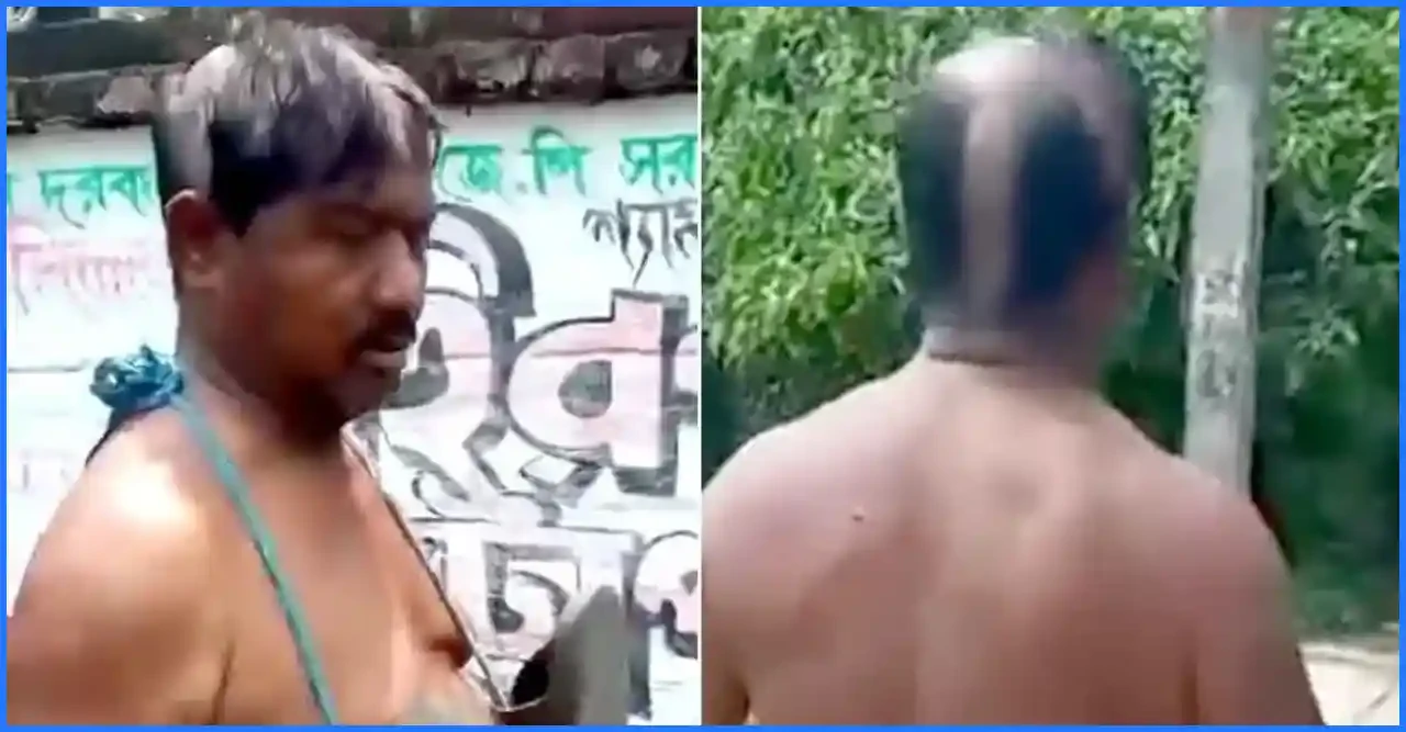 তৃণমূল নেতাকে জুতার মালা পরিয়ে ঘোরালো ক্ষুব্ধ জনতা