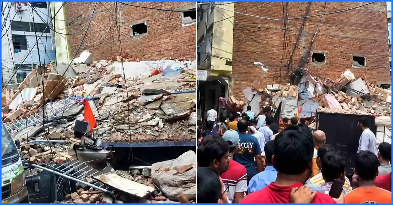 দিল্লিতে পাঁচতলা ভবন ধস, বহু মানুষের হতাহতের আশঙ্কা