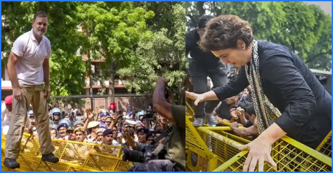 বিক্ষোভে​​​​​​​ উত্তাল দিল্লি, পুলিশের ব্যারিকেড ভাঙলেন রাহুল-প্রিয়াঙ্কা