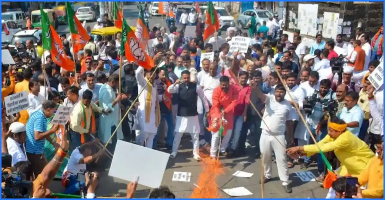 খাড়গের পদত্যাগ দাবিতে ভারতজুড়ে বিজেপির বিক্ষোভ