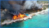 সৈকতের রিসোর্টে ভয়াবহ অগ্নিকাণ্ড, ১৭০০ পর্যটককে নিরাপদ স্থানে স্থানান্তর