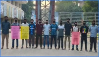 রাবিতে সাংবাদিকদের ওপর হামলার প্রতিবাদে হাবিপ্রবিসাসের মৌন মানববন্ধন