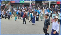 দ্বিতীয় দিনের মতো উত্তরার সড়কে শিক্ষার্থীদের বিক্ষোভ